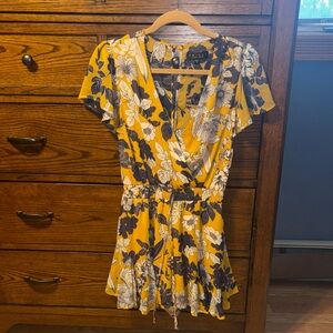 Floral Yellow Romper